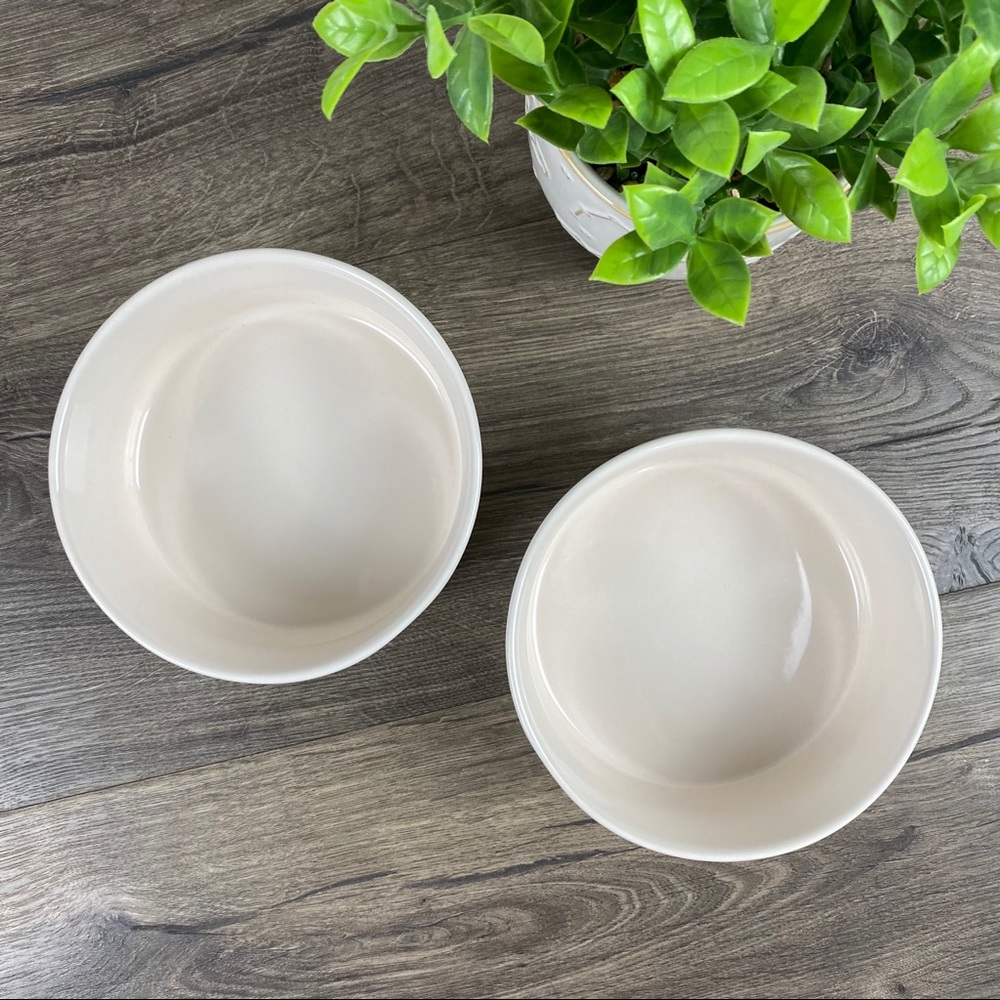 Rae Dunn DRINK UP / EAT UP Dog Bowl Set NWT - Picture 3 of 3